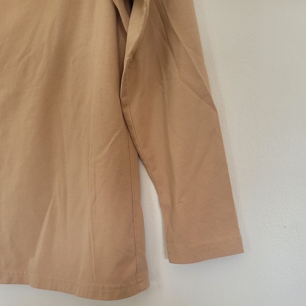 Vintage Talbots Tan Long Sleeve Size S Pettite 93% Cotton - Picture 5 of 7